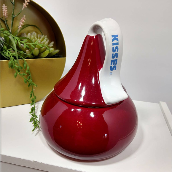 Vintage Hershey's Kisses Red Candy Dish - Picture 1 of 8